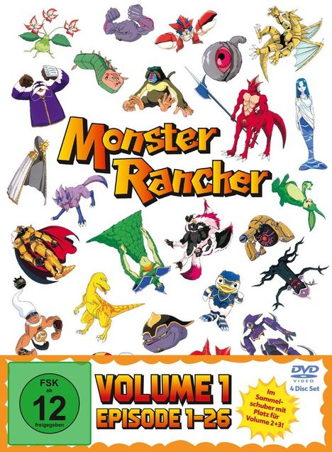 Monster Rancher Vol. 1 (mit Sammelschuber), 4 DVDs