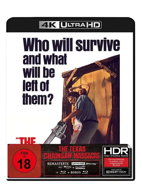 The Texas Chainsaw Massacre (1974) (Ultra HD Blu-ray &amp; Blu-ray), 1 Ultra HD Blu-ray und 2 Blu-ray Discs