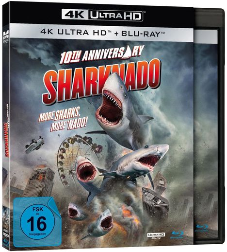 Sharknado - More Sharks more Nado (10th Anniversary Extended Edition) (Ultra HD Blu-ray &amp; Blu-ray), 1 Ultra HD Blu-ray und 1 Blu-ray Disc