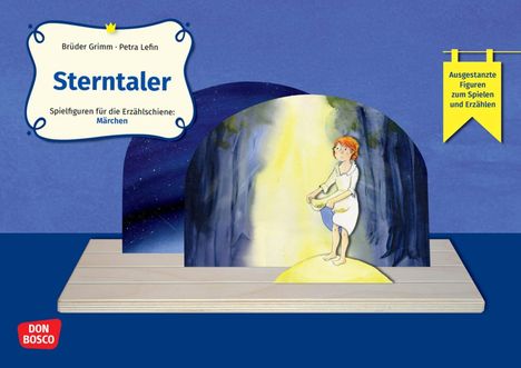 Brüder Grimm: Sterntaler. Erzählschienen-Figurenset, 1 Buch und 1 Diverse