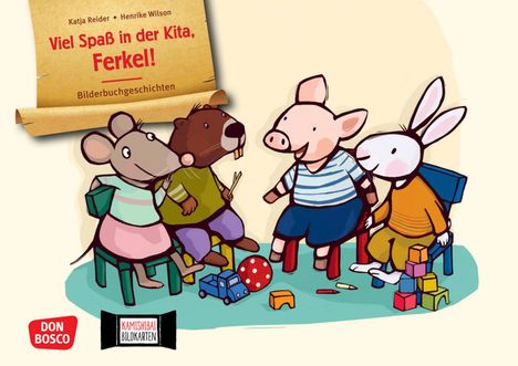 Katja Reider: Viel Spaß in der Kita, Ferkel! Kamishibai Bildkartenset, Diverse