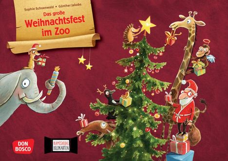 Sophie Schoenwald: Das große Weihnachtsfest im Zoo. Kamishibai Bildkartenset, Diverse