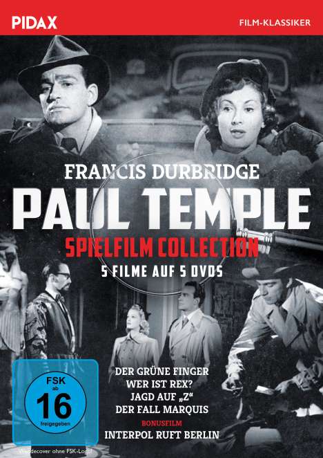 Francis Durbridge: Paul Temple Spielfilm Collection (5 Filme), 5 DVDs