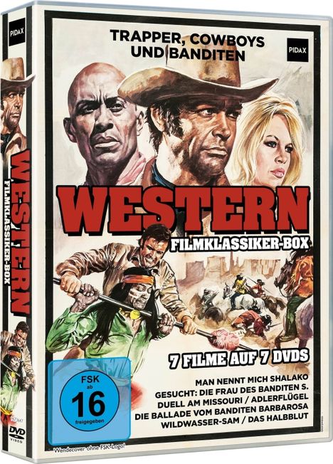 Trapper, Cowboys und Banditen - Western Filmklassiker-Box (7 Filme), 7 DVDs