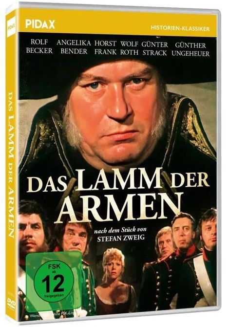 „Das Lamm der Armen“, Film nach Stefan Zweig, FSK 12. DVD-Cover mit mehreren Personen in historischen Uniformen.