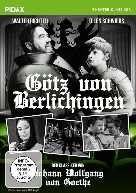 Titel: "Götz von Berlichingen", Schauspieler: Walter Richter, Ellen Schwiers, Klassiker von Johann Wolfgang von Goethe.