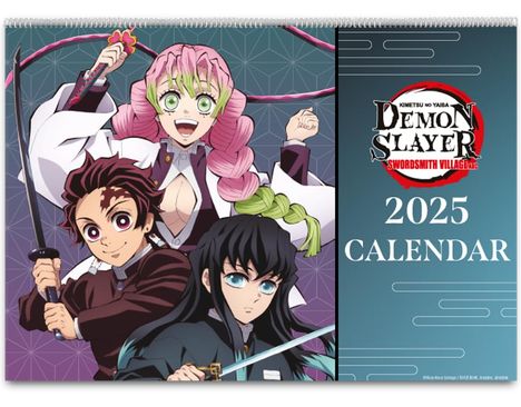 Wandkalender - Demon Slayer - Staffel 2 - 2025, Kalender