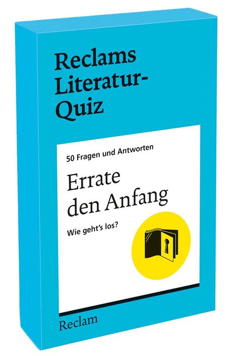 Manfred Orlick: Errate den Anfang. Wie geht's los? 50 Fragen und Antworten für Büchermenschen, Spiele