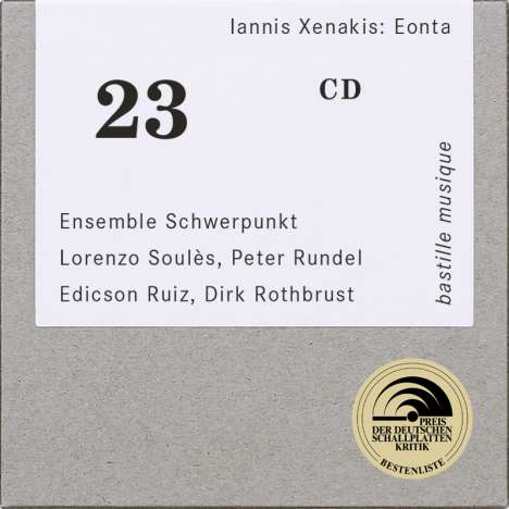 Iannis Xenakis (1922-2001): Eonta für Klavier &amp; 5 Blechbläser, CD