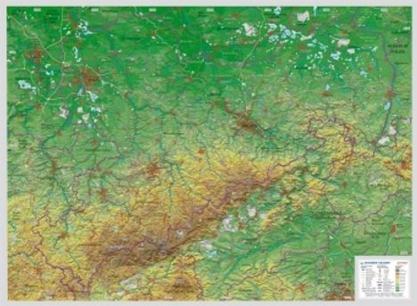 André Markgraf: Reliefkarte Sachsen klein 1 : 650.000, Karten