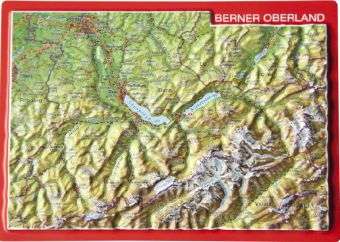 André Markgraf: Reliefpostkarte Berner Oberland, Buch