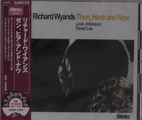 Text: Richard Wyands Then, Here and Now; Lisle Atkinson, David Lee. Dunkles Profil eines Mannes mit Brille.