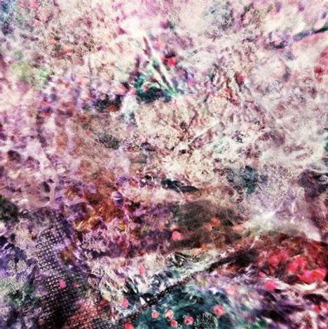 Es sind keine lesbaren Texte vorhanden. Eine abstrakte Illustration mit rosa, lila und grünen Farbverläufen und Mustern.