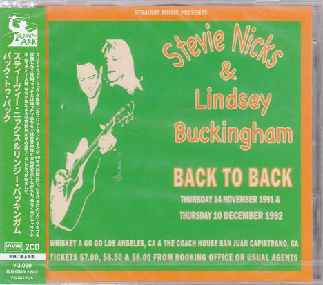 Stevie Nicks &amp; Lindsey Buckingham: Back To Back, 2 CDs