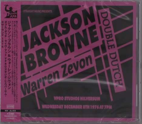 Jackson Browne &amp; Warren Zevon: Double Dutch: Live At Vpro Studios, Hilversum, Netherlands 1976, CD