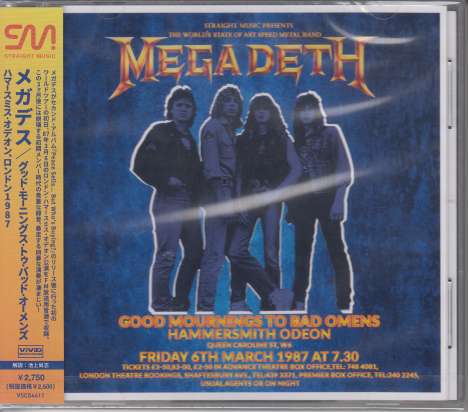 Megadeth: Good Mornings To Bad Omens. Hammersmith Odeon London 1987, CD