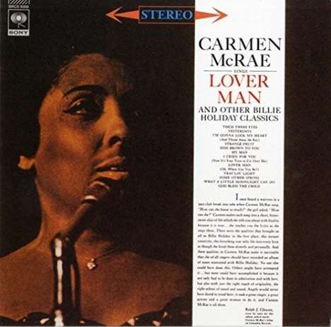 Carmen McRae (1920-1994): Sings Lover Man &amp; Other Billie Holiday Classics (Reissue), CD