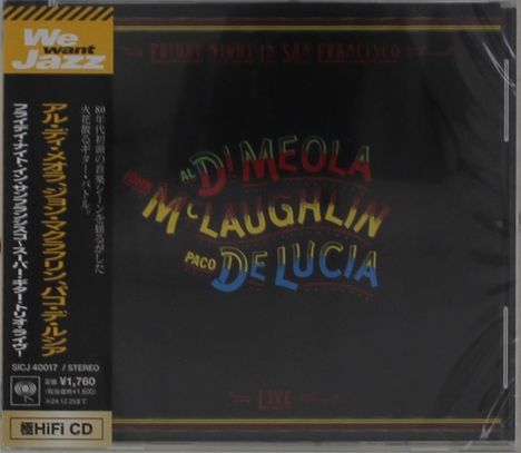 Al Di Meola, John McLaughlin & Paco De Lucia: Friday Night In San Francisco, CD