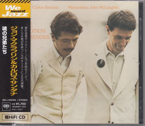 Carlos Santana &amp; John McLaughlin: Love Devotion Surrender, CD