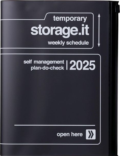 MARK'S 2024/2025 Taschenkalender A5 vertikal, Storage it // Black, Buch