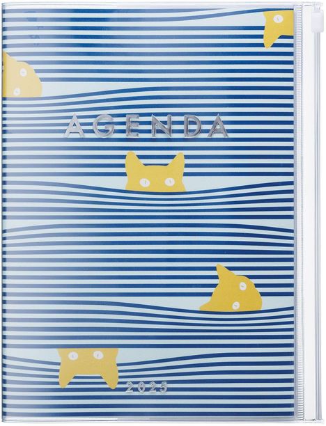 MARK'S 2024/2025 Taschenkalender A5 vertikal, Cats, Blue, Buch