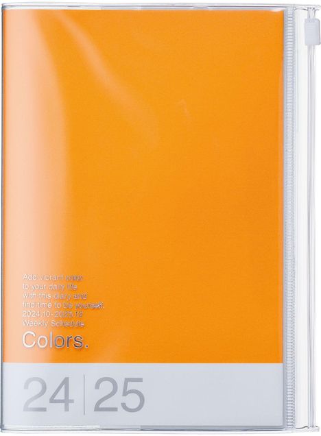 MARK'S 2024/2025 Taschenkalender B6 vertikal, Colors // Orange, Buch
