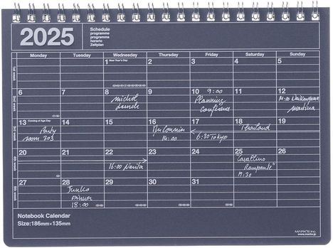 MARK'S 2025 Tischkalender S // Black, Kalender