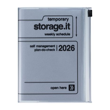 MARK'S 2025/26 Taschenkalender, A6 Storage.it // Silver, Buch
