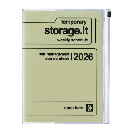 MARK'S 2025/26 Taschenkalender, A5 Storage.it // Yellow, Buch