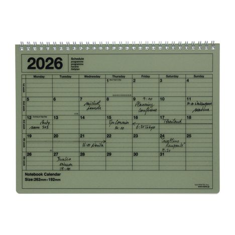MARK'S 2026 Tischkalender, M // Khaki, Kalender