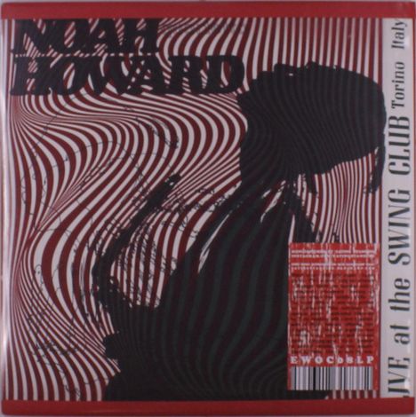 NOAH HOWARD, LIVE at the SWING CLUB Torino Italy. Silhouette mit Wellenlinien.