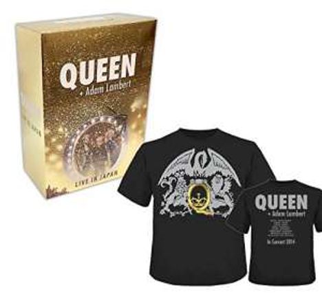Queen &amp; Adam Lambert: Live In Japan 2014 (Blu-ray + CD + Shirt Gr.M), 1 Blu-ray Disc, 1 CD und 1 T-Shirt