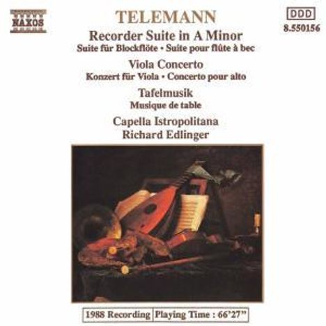Georg Philipp Telemann (1681-1767): Suite für Flöte & Streicher a-moll, CD