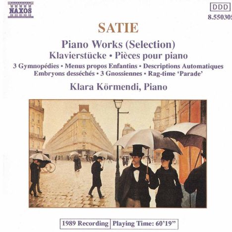 Erik Satie (1866-1925): Klavierwerke, CD