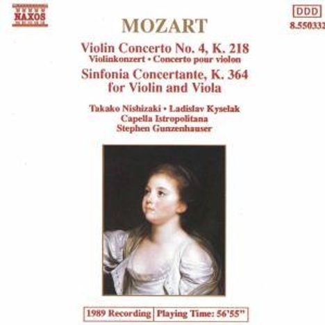 Wolfgang Amadeus Mozart (1756-1791): Violinkonzert Nr.4 D-dur KV 218, CD