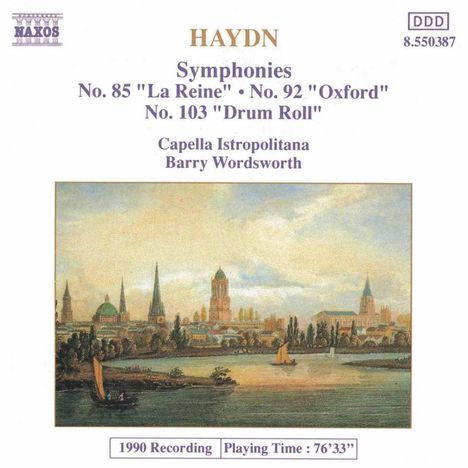 Joseph Haydn (1732-1809): Symphonien Nr.85,92,103, CD
