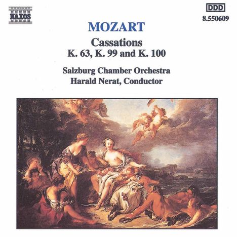 Wolfgang Amadeus Mozart (1756-1791): Cassationen KV 63,99,100, CD