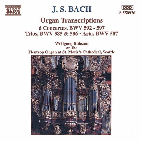 Johann Sebastian Bach (1685-1750): Konzerte f.Orgel BWV 592-597, CD