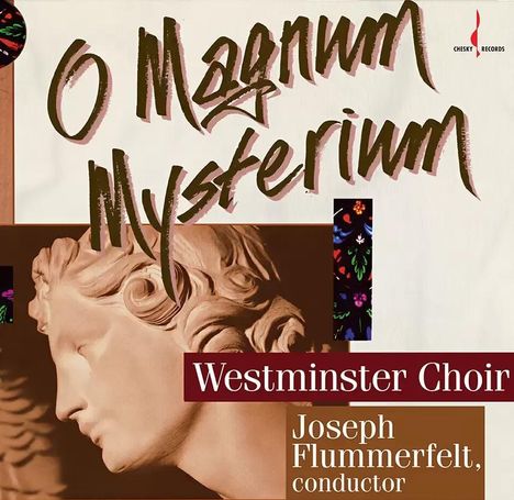 "O Magnum Mysterium", Westminster Choir, Joseph Flummerfelt, conductor. Statue eines friedlichen Gesichts im Profil.