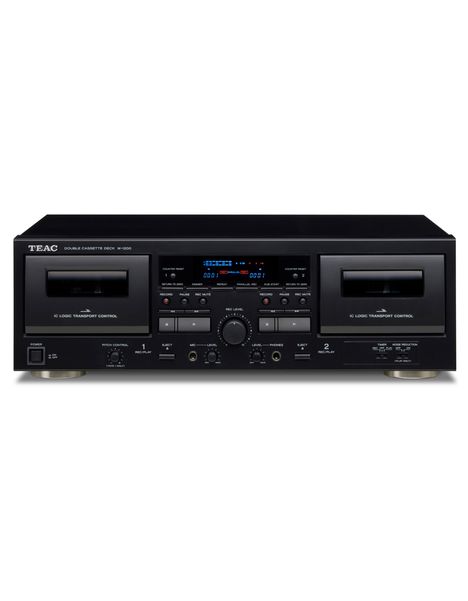 TEAC W 1200 Doppel-Kassettendeck, schwarz (Double Cassette Player Black), Technik