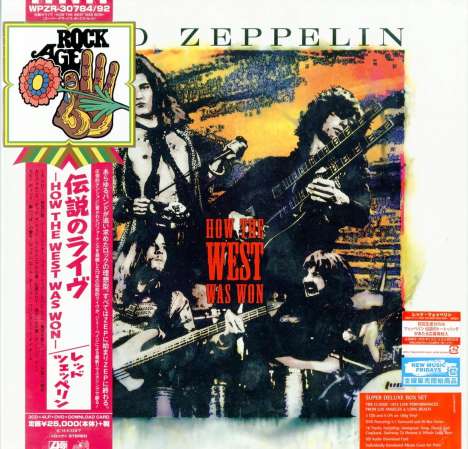 Led Zeppelin: How The West Was Won (remastered) (180g) (Super-Deluxe-Box-Set) (Numbered Album Cover Art Print), 4 LPs, 3 CDs und 1 DVD
