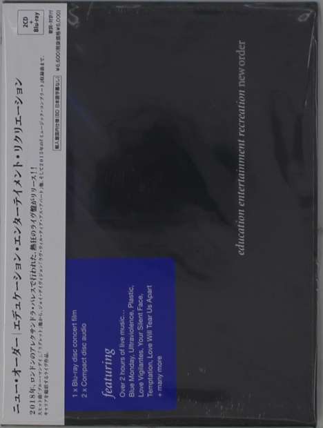New Order: Education Entertainment Recreation (Live), 2 CDs und 1 Blu-ray Disc