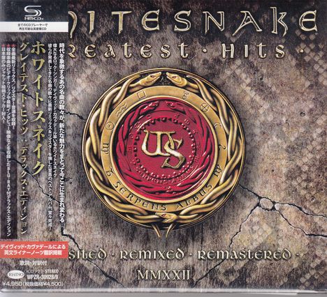 Whitesnake: Greatest Hits (Revisited, Remixed, Remastered 2022) (SHM-CD &amp; Blu-ray) (Digipack), 1 CD und 1 Blu-ray Disc