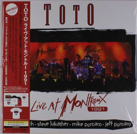 Toto: Live At Montreux 1991 (180g) (Limited Edition), 2 LPs, 1 CD, 1 Blu-ray Disc und 1 T-Shirt