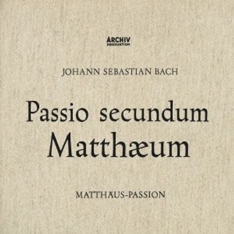 Johann Sebastian Bach (1685-1750): Matthäus-Passion BWV 244 (SHM-SACD), 3 Super Audio CDs Non-Hybrid