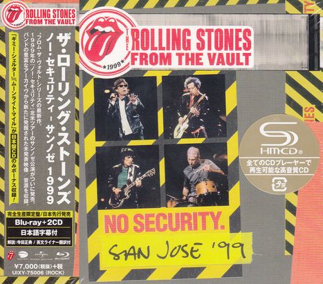The Rolling Stones: From The Vault: No Security. San Jose '99 +Bonus (Blu-ray + 2 SHM-CD) (CD-Digipack), 2 CDs und 1 Blu-ray Disc