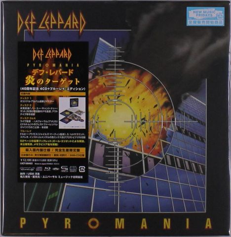 Def Leppard: Pyromania (4 SHM-CDs + Blu-ray Audio) (Digipack + Buch im Schuber), 4 CDs und 1 Blu-ray Audio