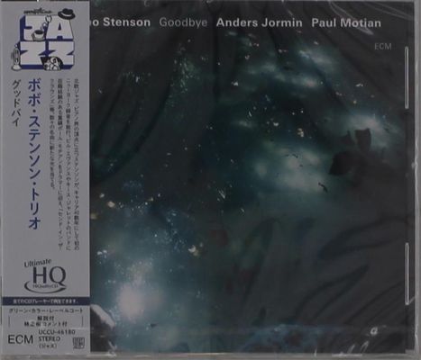 Text oben: "Bobo Stenson Goodbye Anders Jormin Paul Motian ECM".  
Links in Japanisch mit einem gezeichneten Jazz-Logo.  
Hintergrund: Verschwommene, lichtdurchflutete Szene.