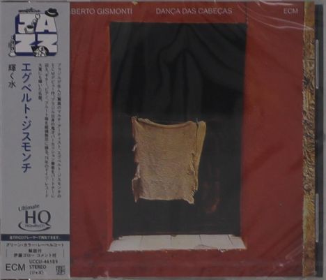 Text oben: "EGBERTO GISMONTI DANÇA DAS CABEÇAS ECM". Japanische Schriftzeichen und "Ultimate HQ". Rotes Quadrat.