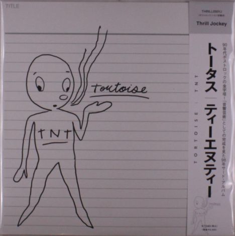 "tortoise" und "TNT". Ein stilisiertes Zeichnung mit Texten auf einem Notizpapier-Hintergrund.